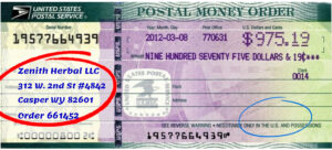 Money Order Sample