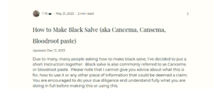 make Black Salve Australia