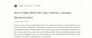 Make Black Salve Australia